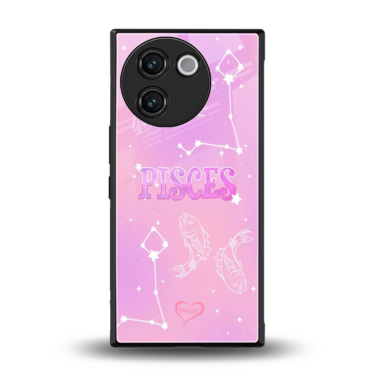 Pisces Aura back phone cover | glass case for vivo v30e
