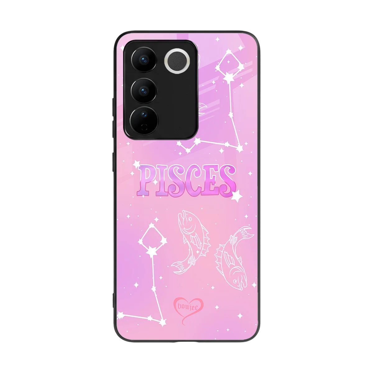 Pisces Aura back phone cover | glass case for vivo v27 5g