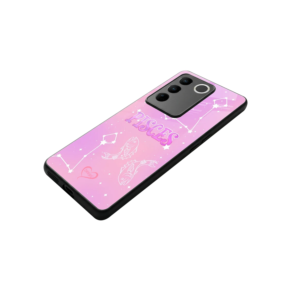 Pisces Aura stylish phone case for vivo v27 5g | glossy glass and slim fit