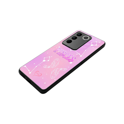 Pisces Aura stylish phone case for vivo v27 5g | glossy glass and slim fit
