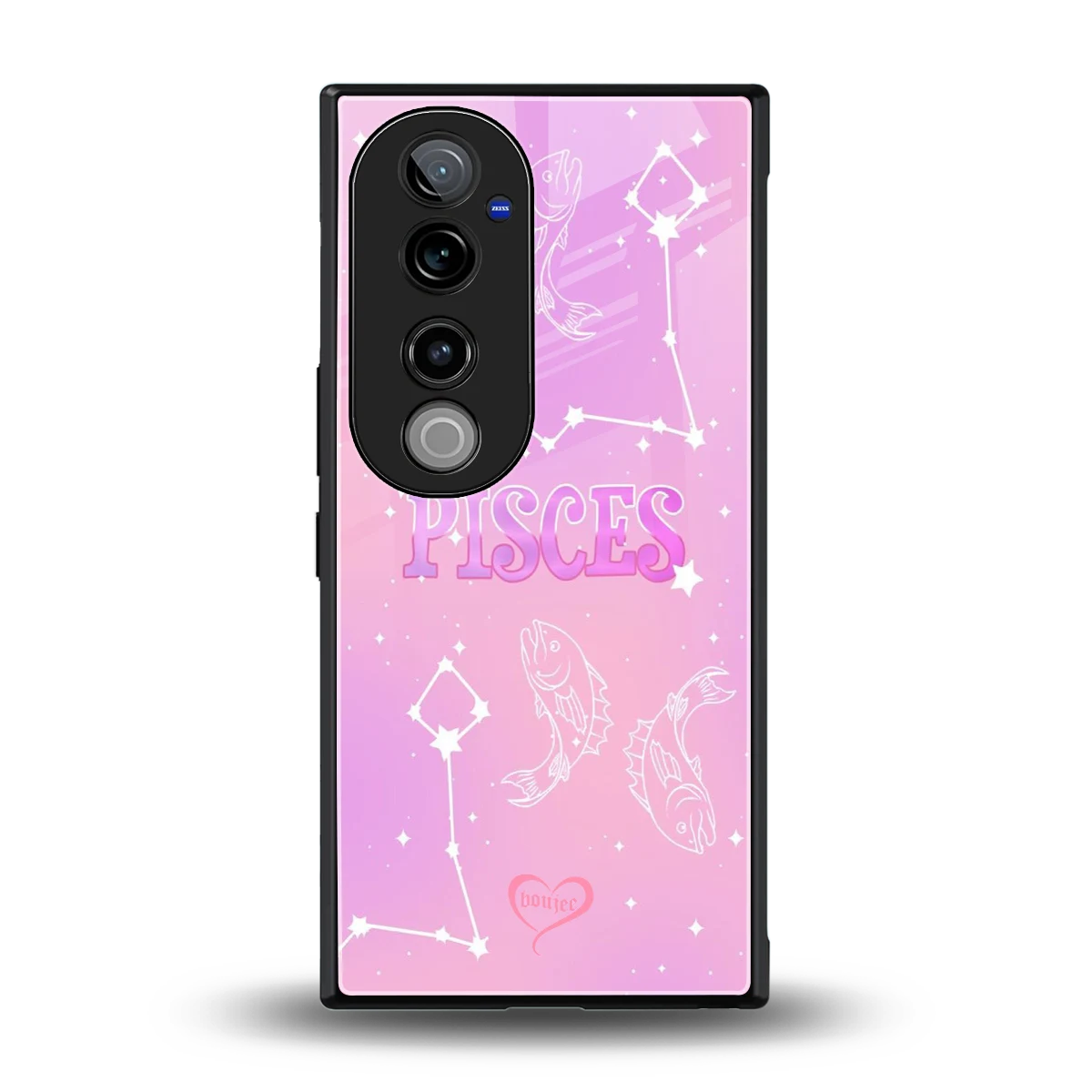 Pisces Aura back phone cover | glass case for vivo v40 pro