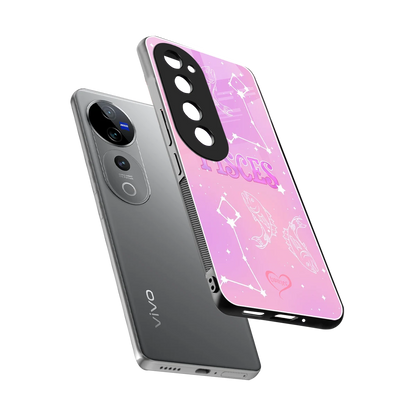 Pisces Aura sleek vivo v40 pro cover with tempered glass back and TPU edges