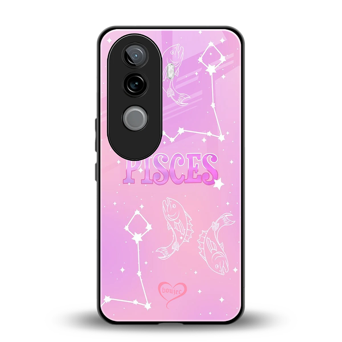 Pisces Aura back phone cover | glass case for vivo v40e