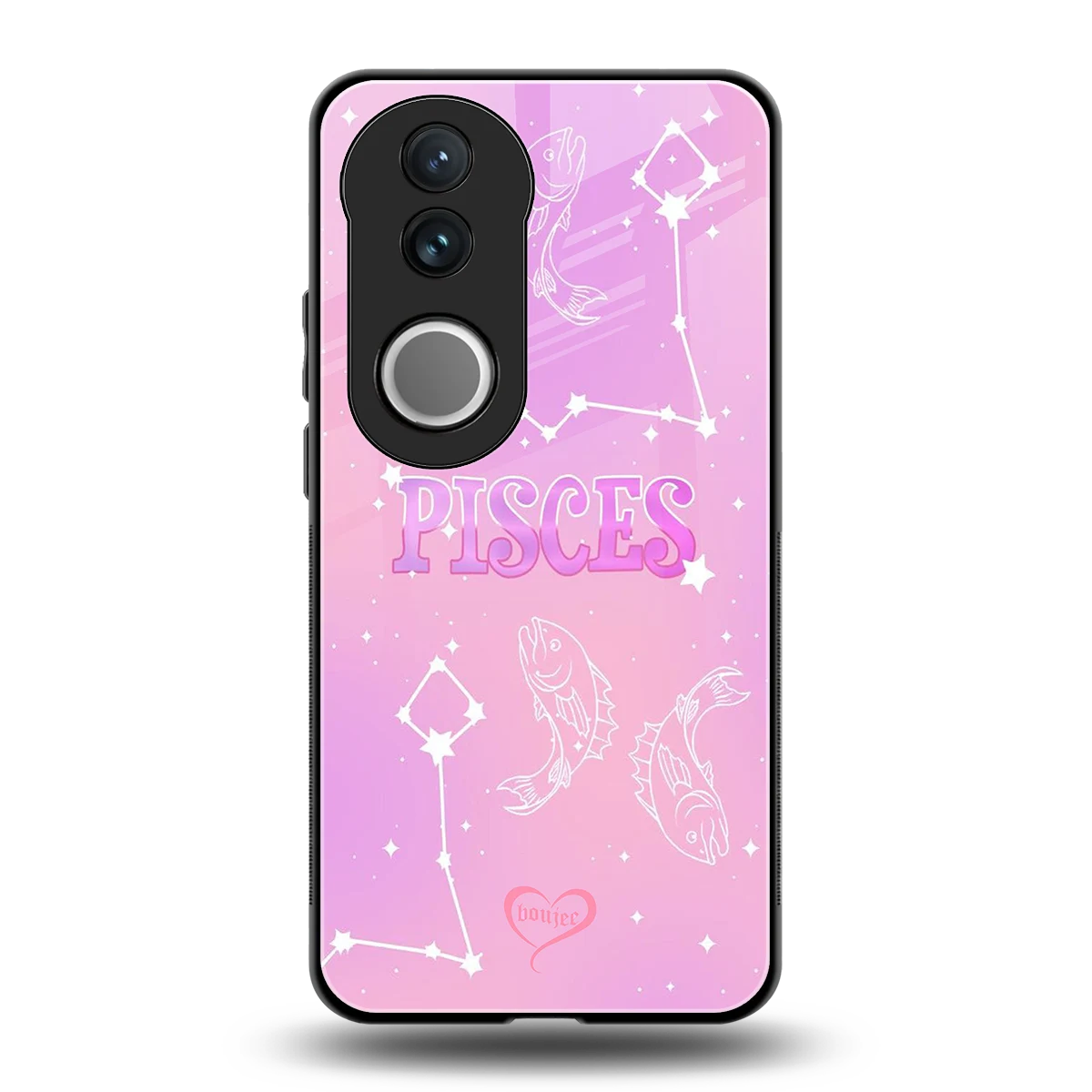 Pisces Aura back phone cover | glass case for vivo v50