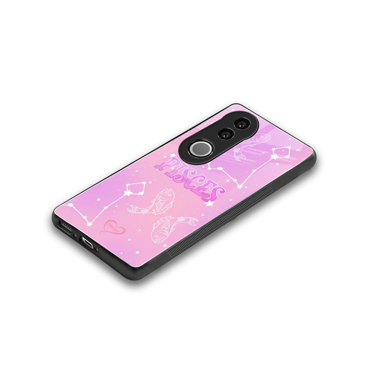 Pisces Aura stylish phone case for vivo v50 | glossy glass and slim fit