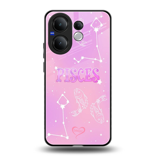 Pisces Aura back phone cover | glass case for vivo v60
