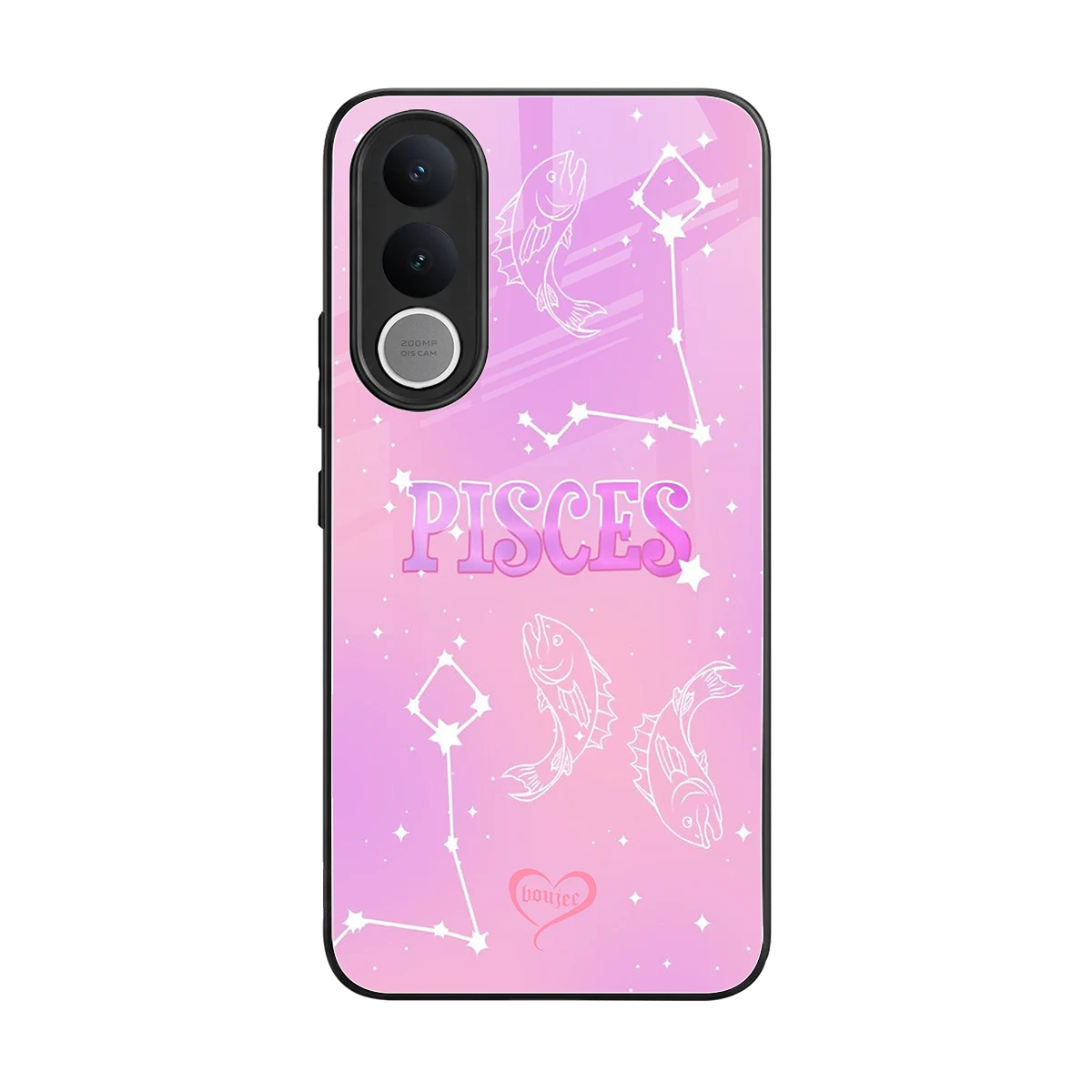 Pisces Aura back phone cover | glass case for vivo v70 fe