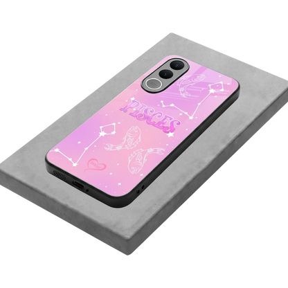Pisces Aura stylish phone case for vivo v70 fe | glossy glass and slim fit