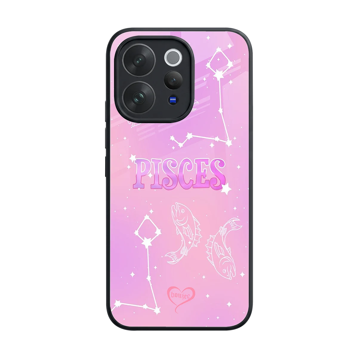 Pisces Aura back phone cover | glass case for vivo v70 elite