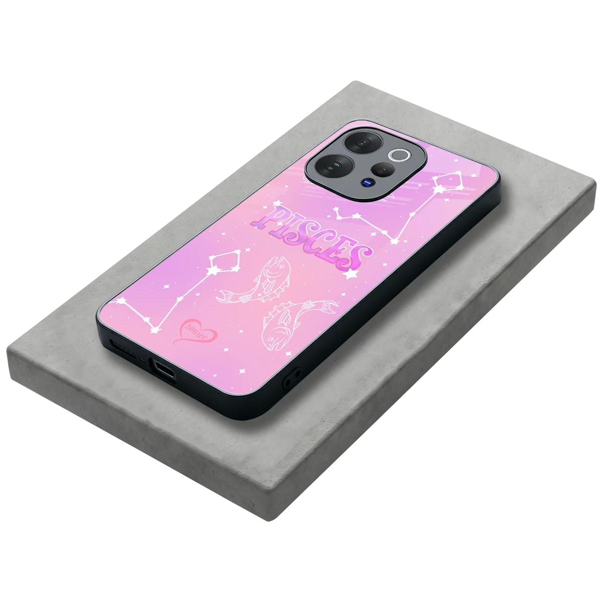 Pisces Aura stylish phone case for vivo v70 | glossy glass and slim fit