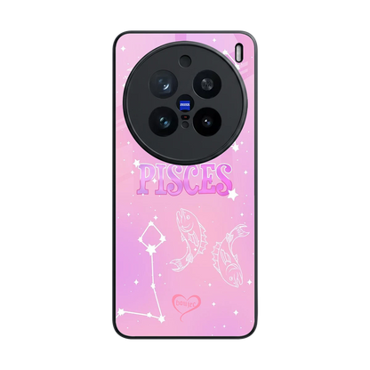 Pisces Aura back phone cover | glass case for vivo x200 pro
