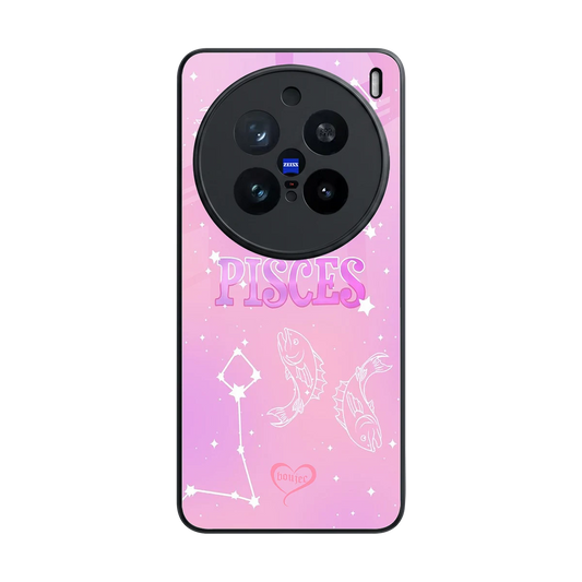 Pisces Aura back phone cover | glass case for vivo x200 pro