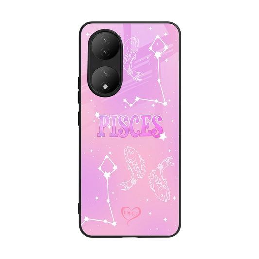 Pisces Aura back phone cover | glass case for Vivo-y100
