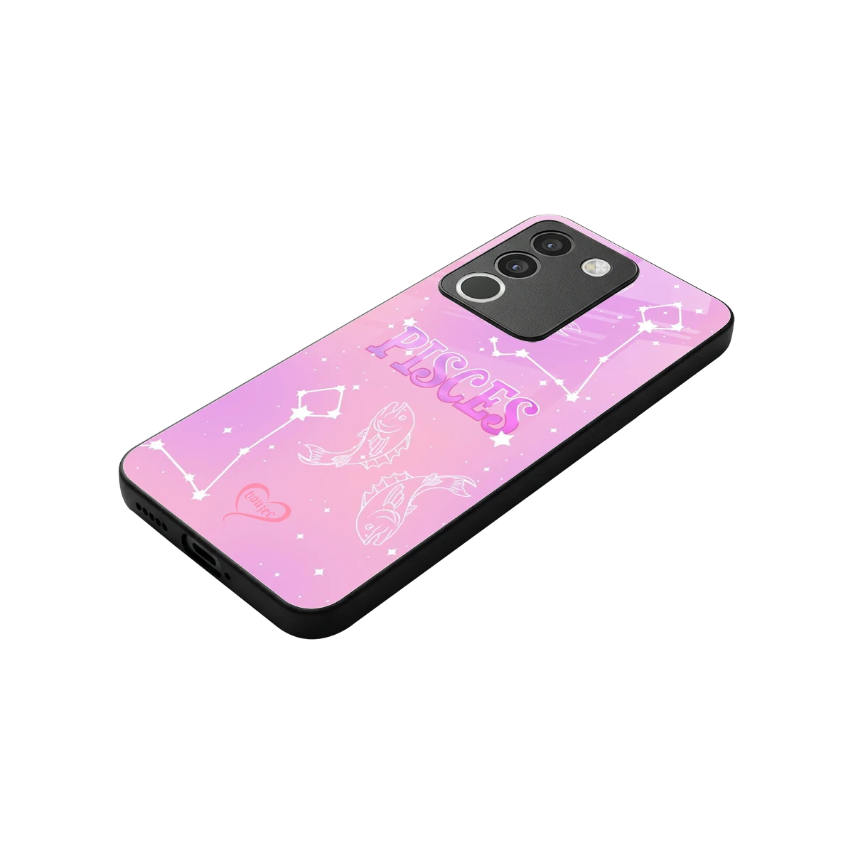 Pisces Aura stylish phone case for vivo y200 5g | glossy glass and slim fit