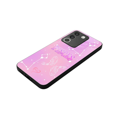Pisces Aura stylish phone case for vivo y200 5g | glossy glass and slim fit