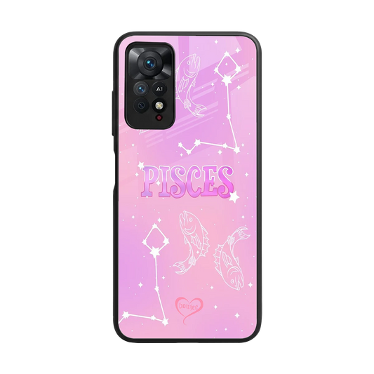 Pisces Aura back phone cover | glass case for redmi note 11 pro