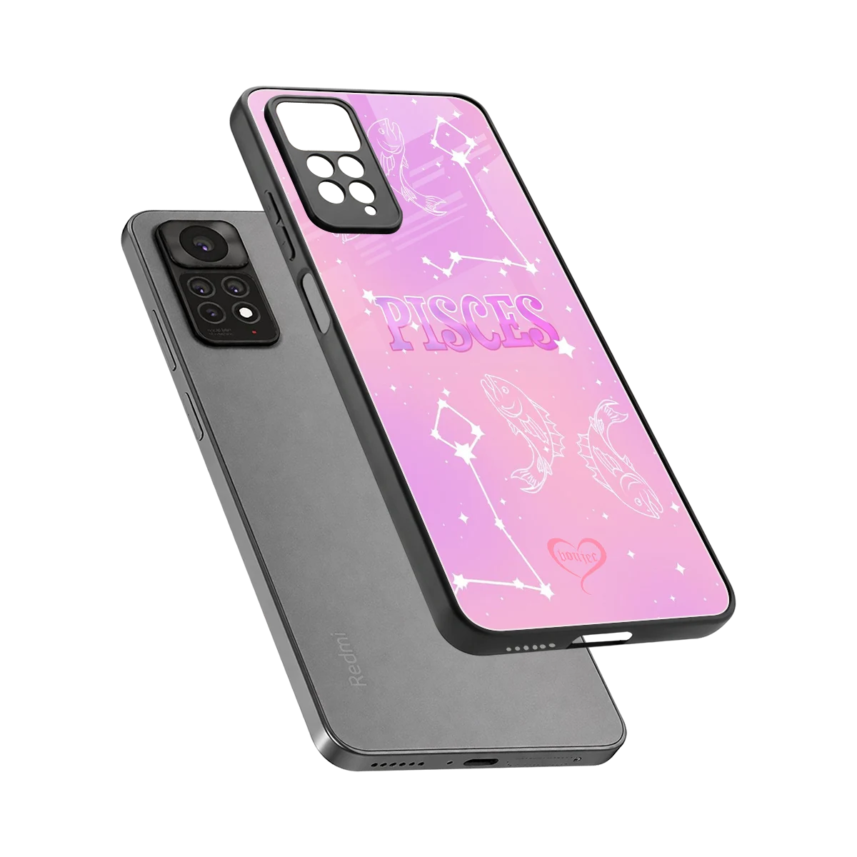 Pisces Aura sleek redmi note 11 pro cover with tempered glass back and TPU edges