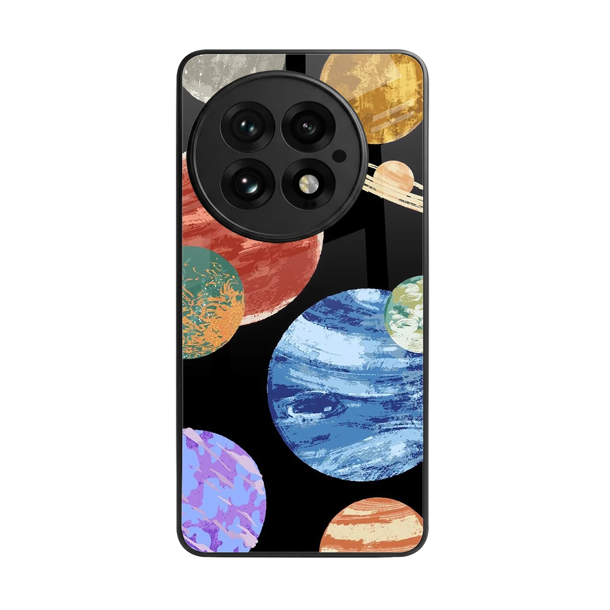 Planet Parade back phone cover | glass case for oneplus 13