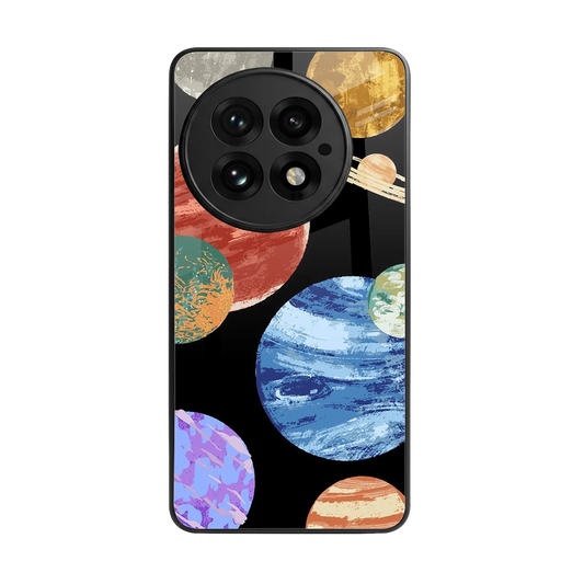 Planet Parade back phone cover | glass case for oneplus 13