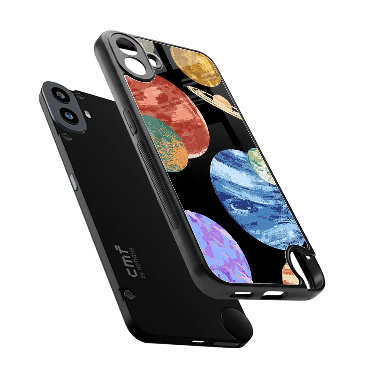 Planet Parade sleek cmf nothing phone 1 cover with tempered glass back and TPU edges