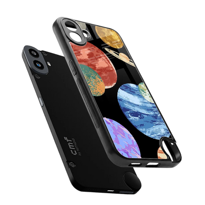 Planet Parade sleek cmf nothing phone 1 cover with tempered glass back and TPU edges