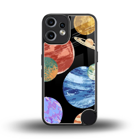 Planet Parade back phone cover | glass case for cmf nothing phone 2 pro