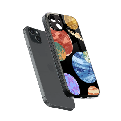 Planet Parade sleek iphone 14 plus cover with tempered glass back and TPU edges