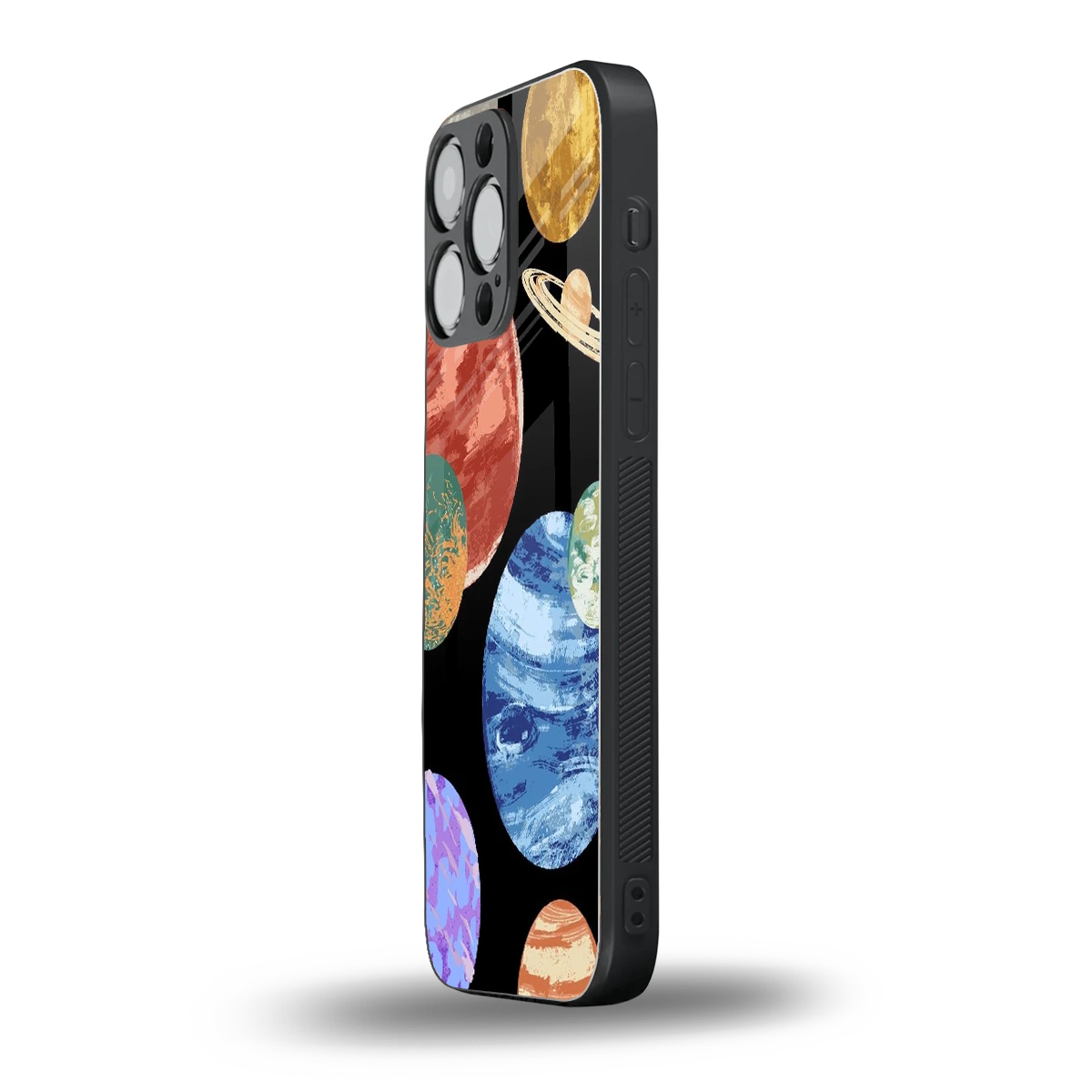 Planet Parade iphone 15 pro max mobile cover | shockproof glass phone case