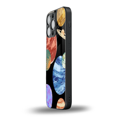 Planet Parade iphone 15 pro max mobile cover | shockproof glass phone case