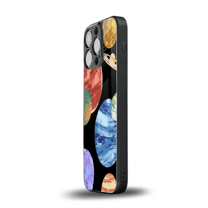 Planet Parade iphone 15 pro mobile cover | shockproof glass phone case