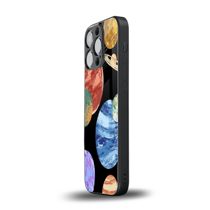 Planet Parade iphone 16 pro mobile cover | shockproof glass phone case