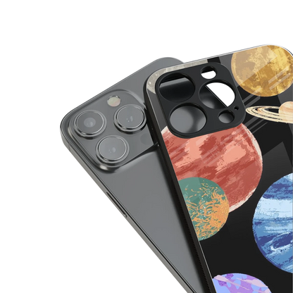 Planet Parade stylish phone case for iphone 15 pro | glossy glass and slim fit