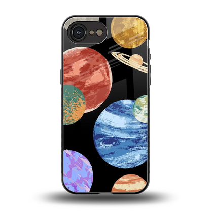 Planet Parade back phone cover | glass case for iphone 16e