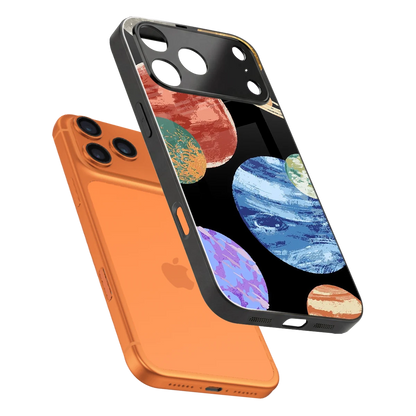 Planet Parade sleek iphone 17 pro cover with tempered glass back and TPU edges