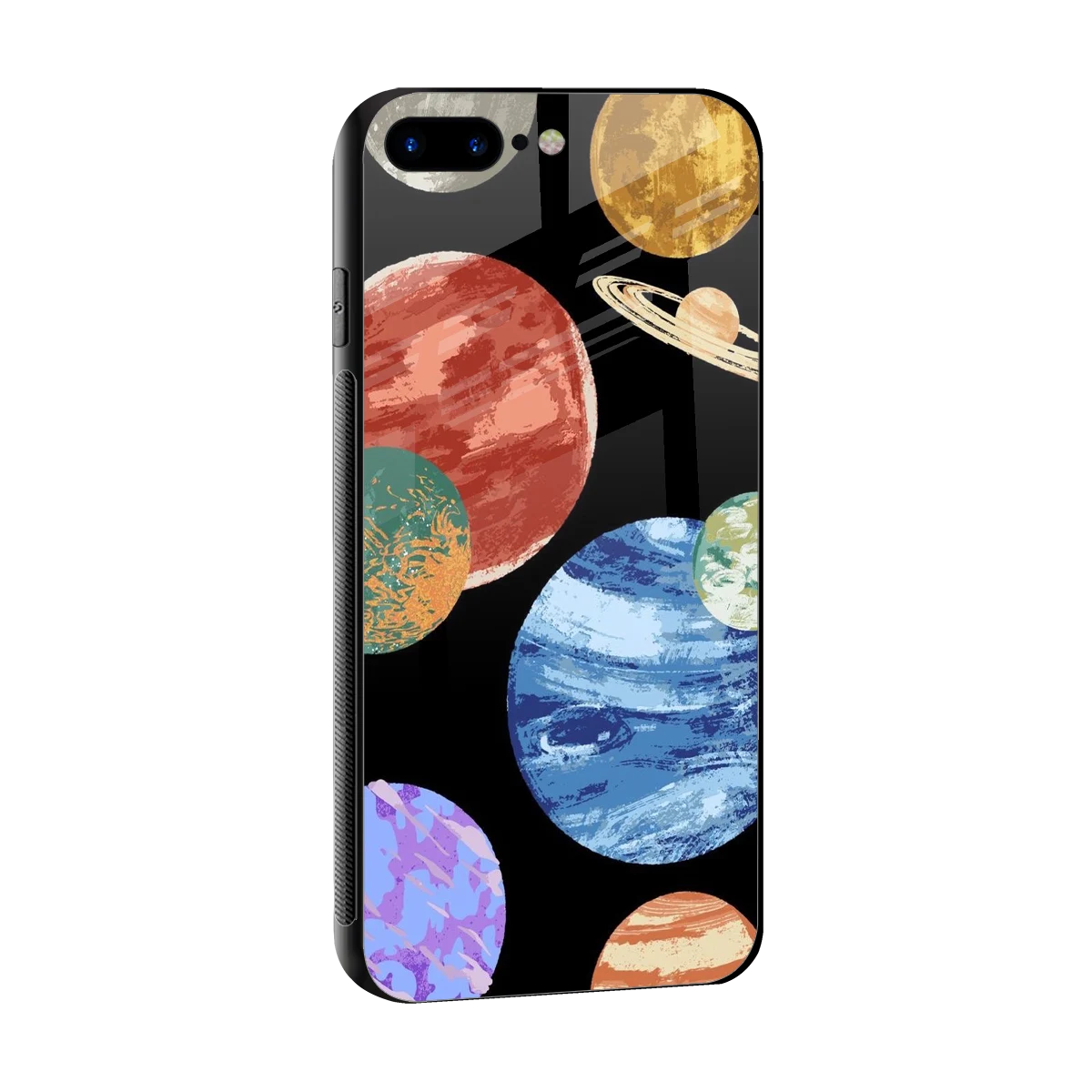 Planet Parade sleek iphone 8 plus cover with tempered glass back and TPU edges