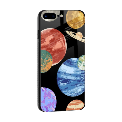 Planet Parade sleek iphone 8 plus cover with tempered glass back and TPU edges