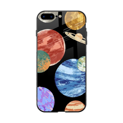 Planet Parade back phone cover | glass case for iphone 7 plus