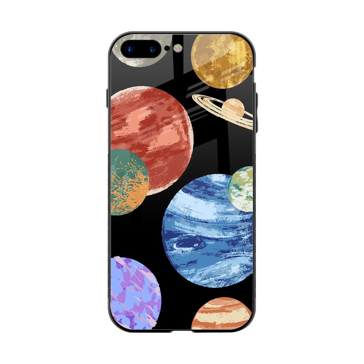 Planet Parade back phone cover | glass case for iphone 8 plus