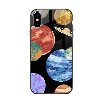 Planet Parade back phone cover | glass case for iphone x