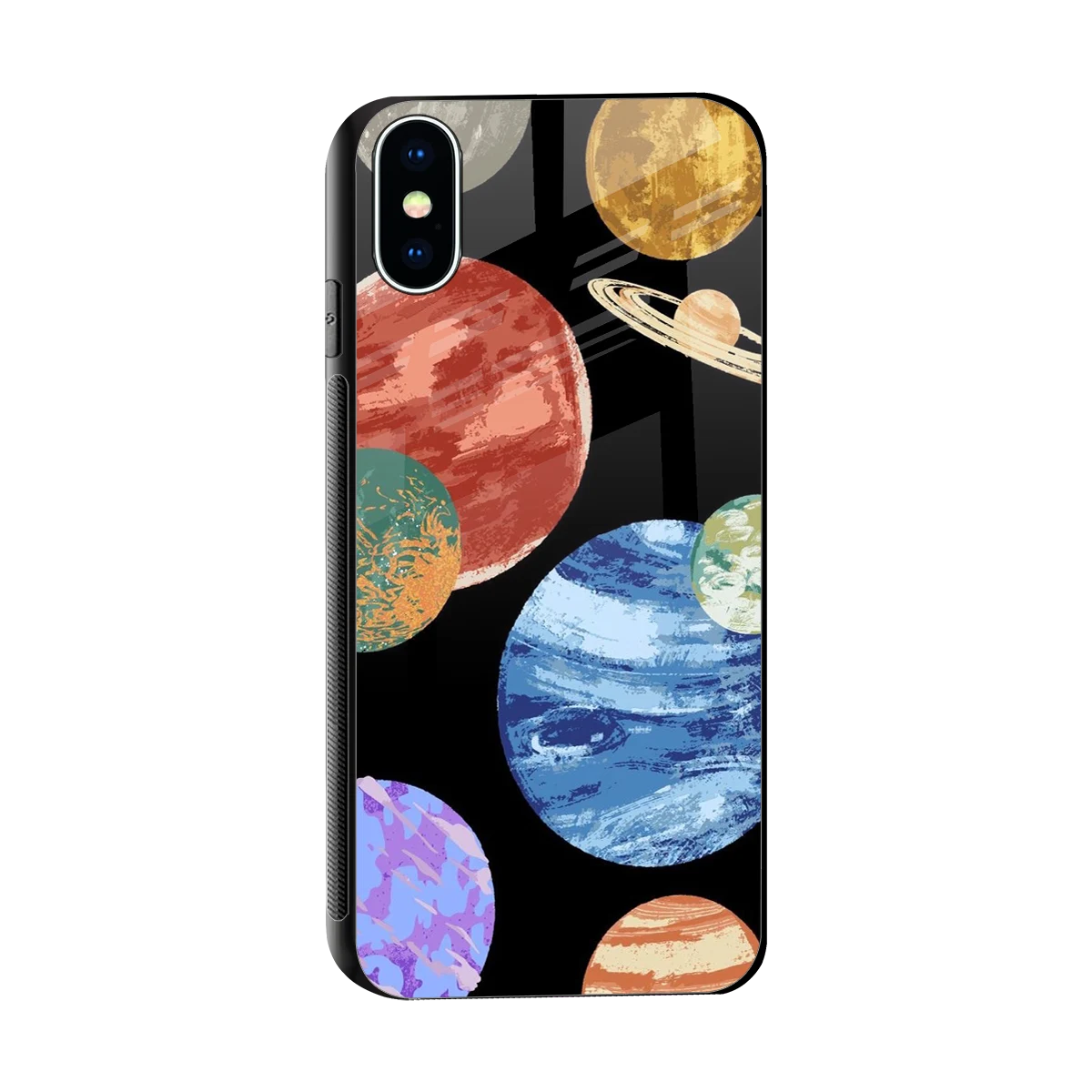 Planet Parade sleek iphone x cover with tempered glass back and TPU edges