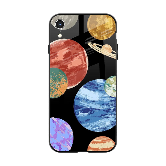 Planet Parade back phone cover | glass case for iphone xr