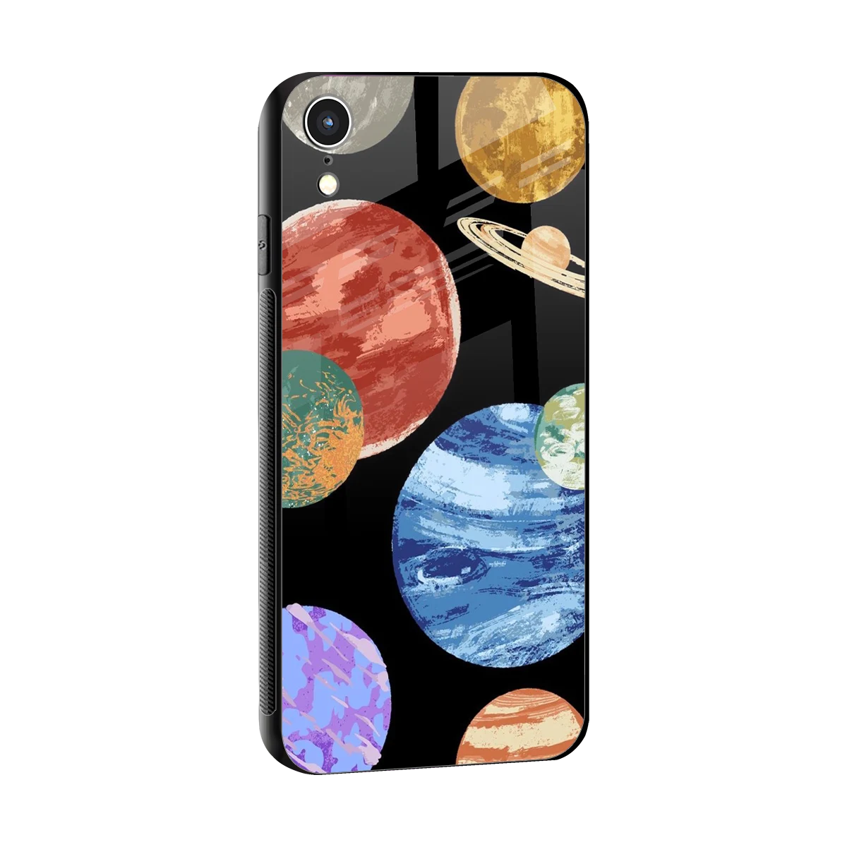 Planet Parade sleek iphone xr cover with tempered glass back and TPU edges
