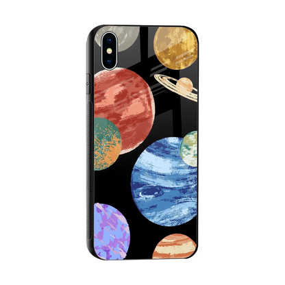 Planet Parade sleek iphone xs max cover with tempered glass back and TPU edges