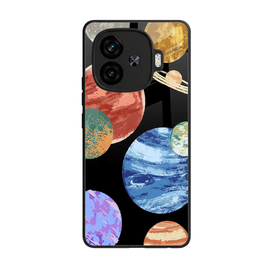 Planet Parade back phone cover | glass case for iqoo neo 10r 5g
