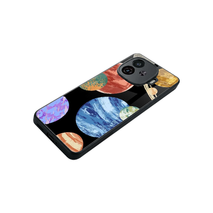 Planet Parade stylish phone case for iqoo neo 10r 5g | glossy glass and slim fit