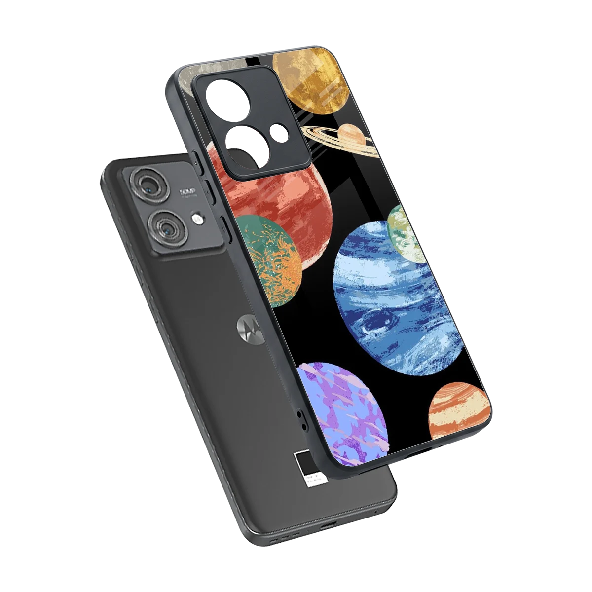 Planet Parade sleek motorola edge 40 neo 5g cover with tempered glass back and TPU edges