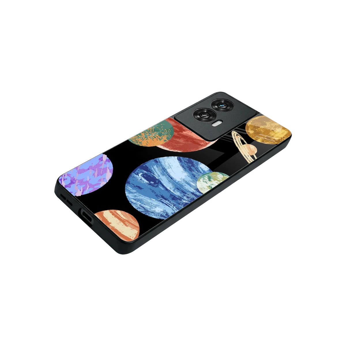 Planet Parade stylish phone case for motorola edge 50 fusion | glossy glass and slim fit