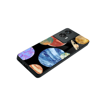 Planet Parade stylish phone case for motorola edge 50 fusion | glossy glass and slim fit