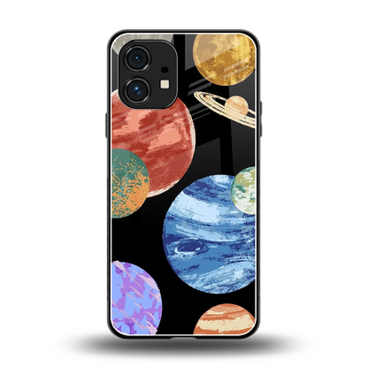 Planet Parade back phone cover | glass case for nothing phone 1