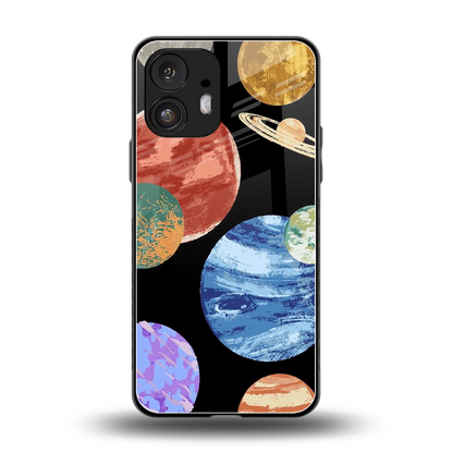Planet Parade back phone cover | glass case for nothing phone 2
